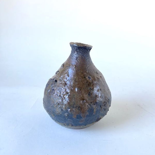 鶴野啓司 黒窯変花器